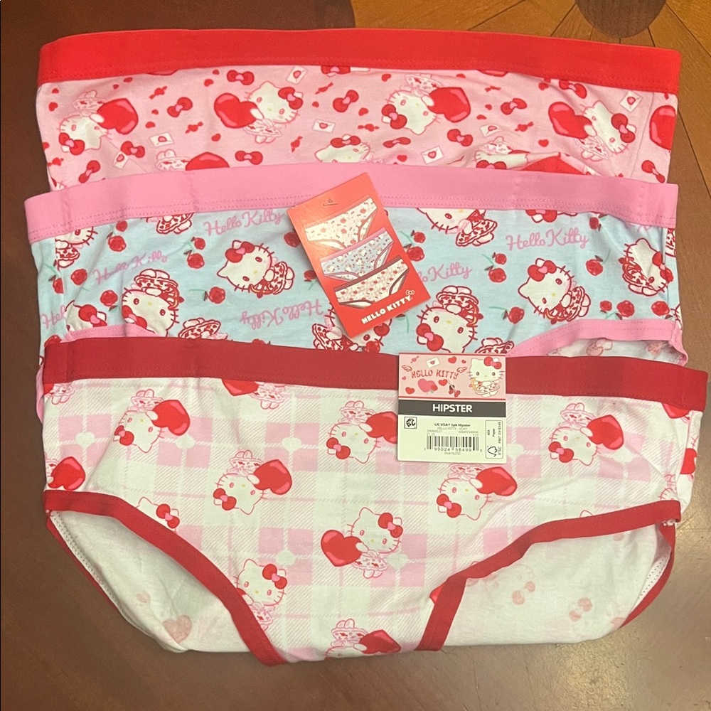 Hello Kitty women hipster Panties - Red and Pink